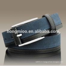 Bleu océan bleu foncé courroie en cuir véritable ceinture de cow-boy courroie d&#39;équitation ceinture de loisirs pour hommes